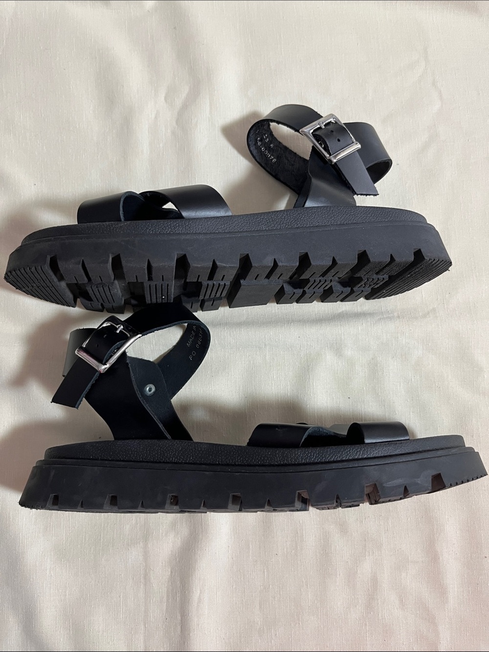 Office Black Strappy Sandals for Women - Picture 4 of 6